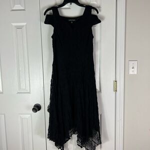NWT Rabbit Rabbit Rabbit Womens Lace Black Layered Dress 8